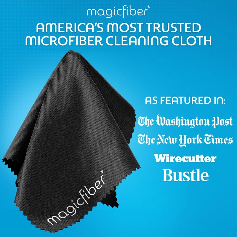 MagicFiber Glasses Cleaner Kit - (2) Eyeglass Cleaner Sprays + (2) Microfiber Cleaning Cloth - Wipes For Eye Glasses, Lenses, Cameras, Screens, Sunglasses, Phones, Electronics, Computer, VR, TV - Image 4